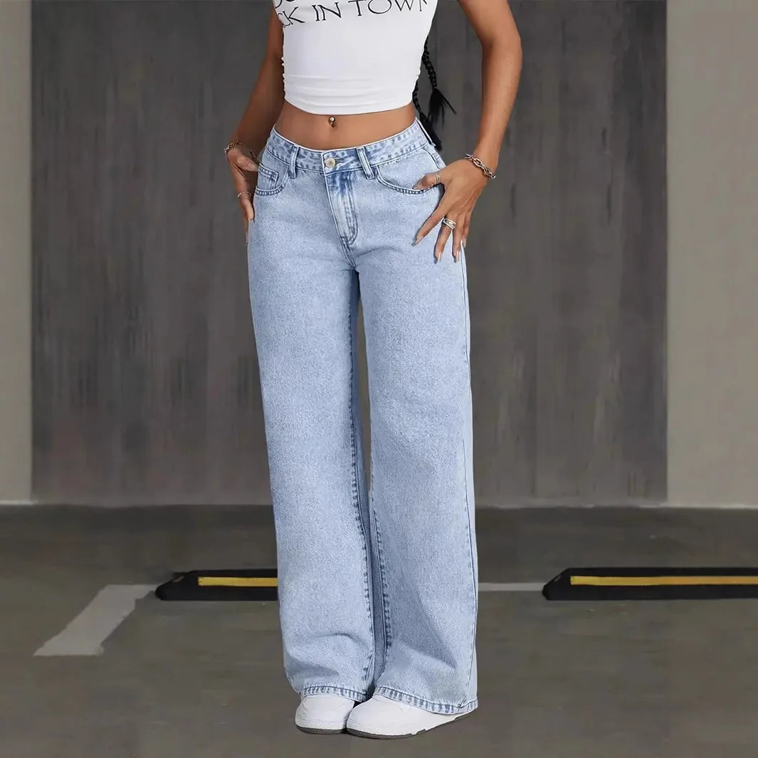 Women's Denim Pants — Stylish, Simple, Slim Waist & Versatile