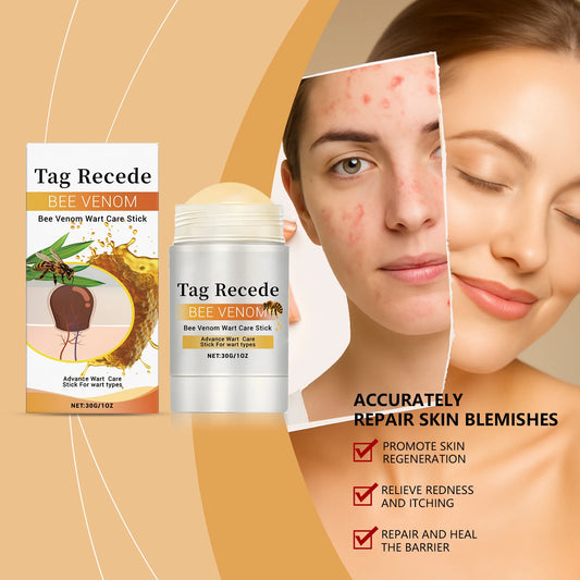 Bee venom care stick, helps reduce pimples, exfoliating cream, delicate skin-friendly, nourishing, moisturizing, gentle daily cleansing,