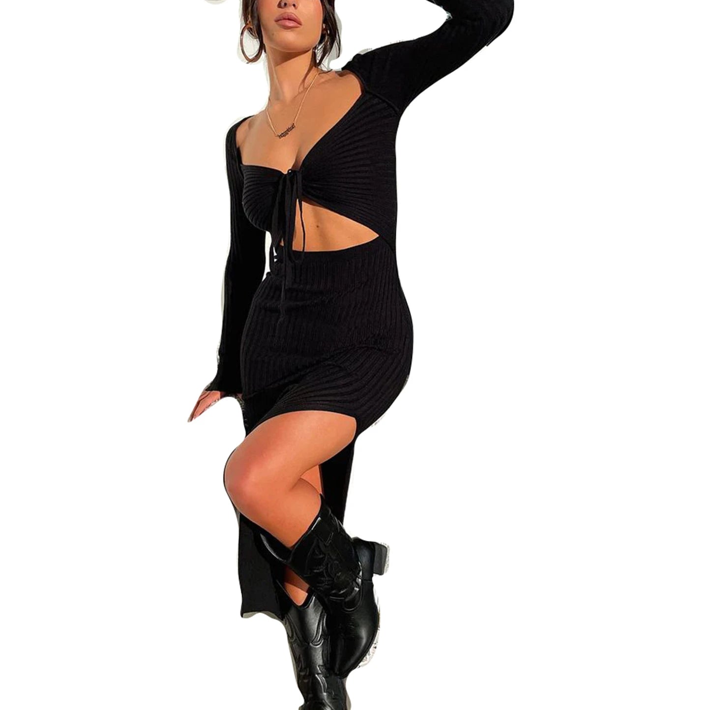 Women's Fashion Dress 👗 Tight Fitting Long Sleeved Elegant Party/Nightclub Clothing