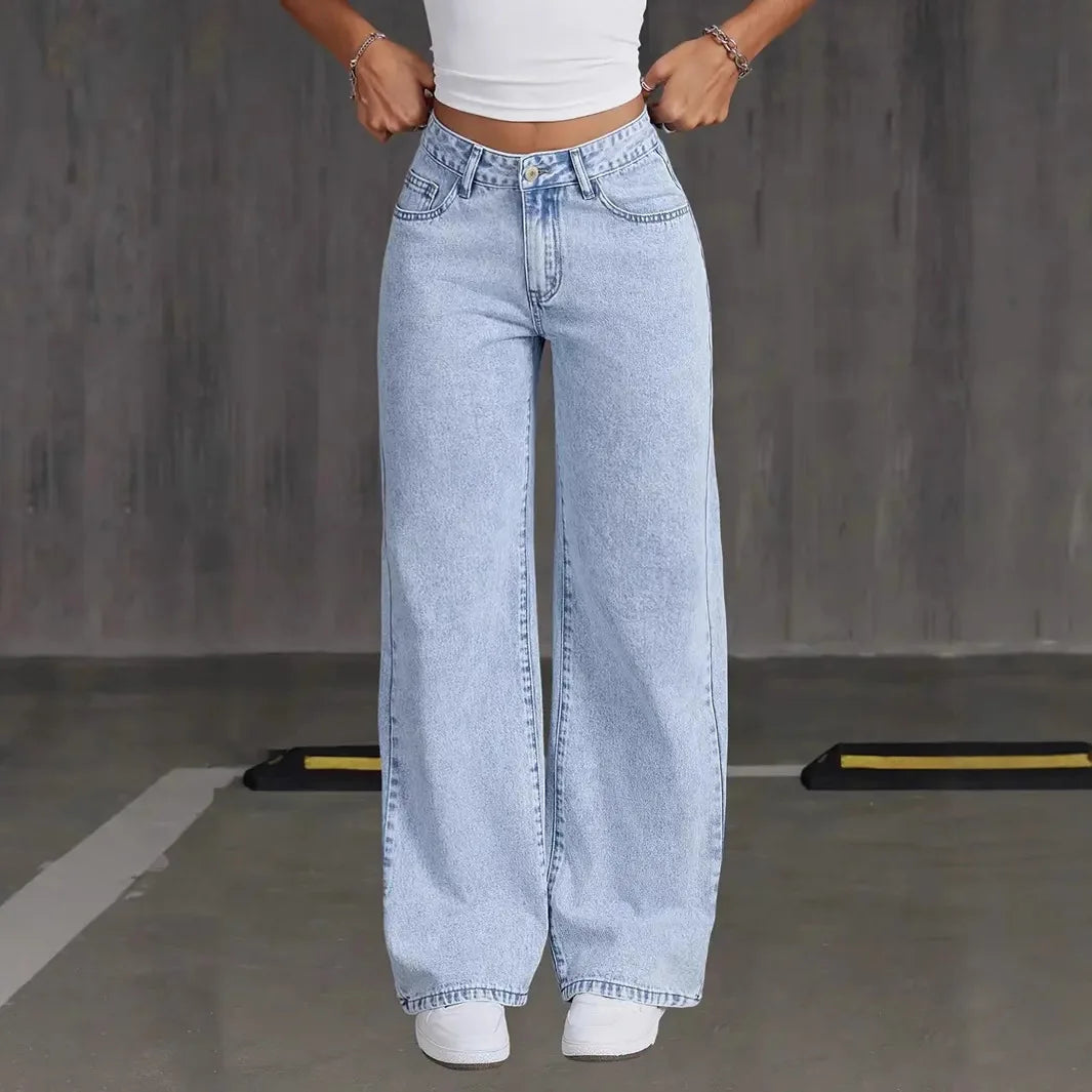 Women's Denim Pants — Stylish, Simple, Slim Waist & Versatile