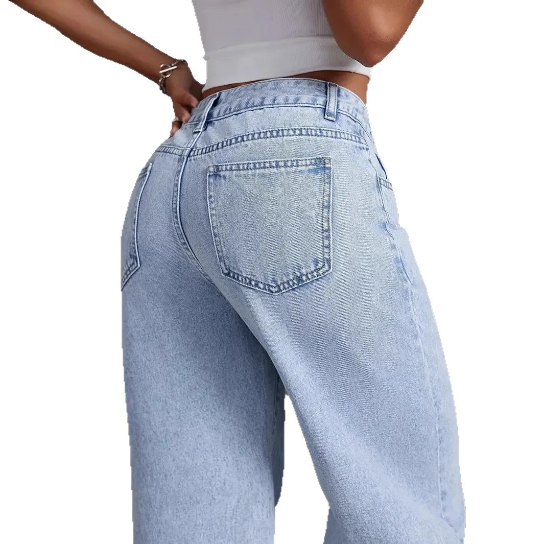 Women's Denim Pants — Stylish, Simple, Slim Waist & Versatile