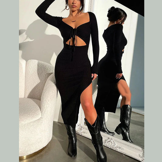 Women's Fashion Dress 👗 Tight Fitting Long Sleeved Elegant Party/Nightclub Clothing